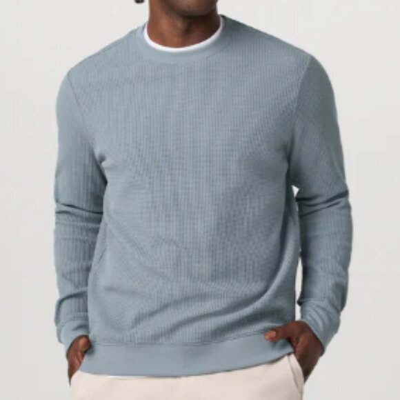 Vuori Jamestown Crew in Dusty Blue, Size Small - Picture 9 of 10